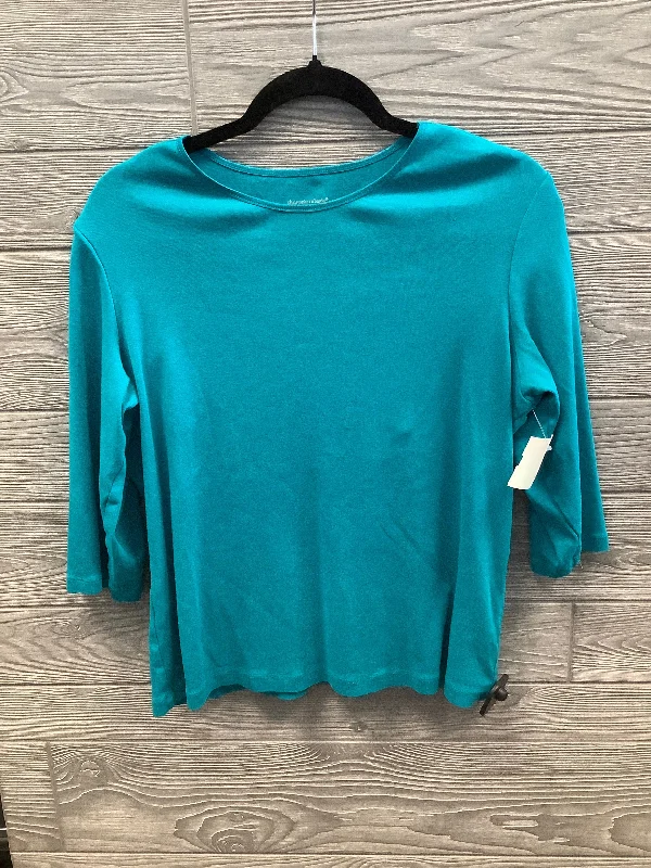 Top 3/4 Sleeve By Christopher And Banks In Blue, Size: Xl British Gentleman Style