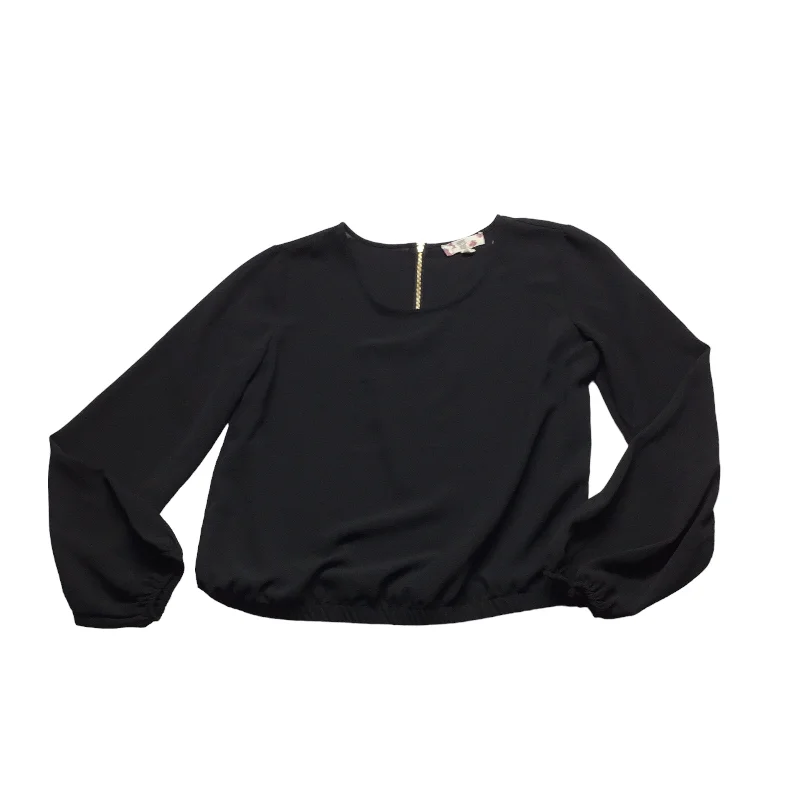 Top Long Sleeve By Hippie Rose In Black, Size: M Sophisticated Men's 