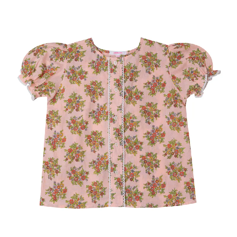 MILEA BLOUSE-Jardin Blossom Pink Vintage Men's 1970S Disco