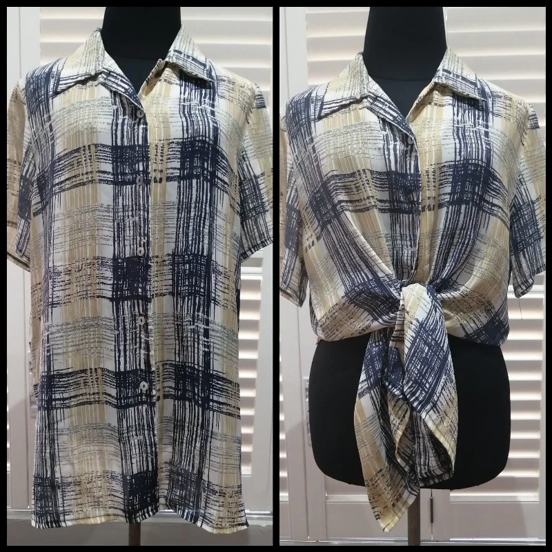 Check Pattern Blouse (8/32) Stylish Men's Neon