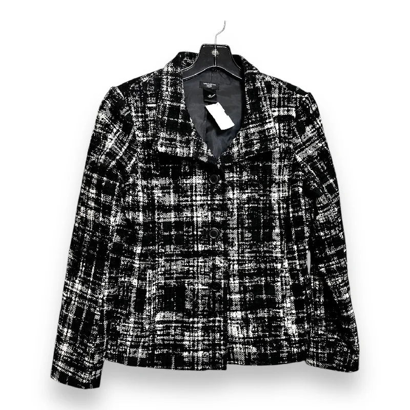 Blazer By Ann Taylor In Plaid Pattern, Size: 8p Youthful Men's Anime