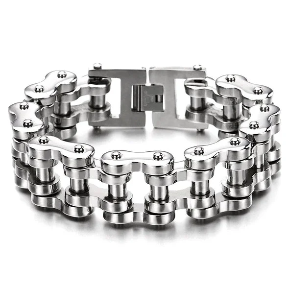 SS Link Bracelet Medium Relaxed Men's Australian 