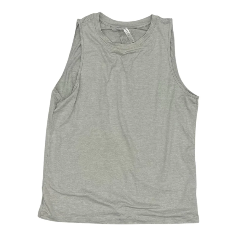 Athletic Tank Top By Fabletics In Grey, Size:M Stylish Men's Tropical 