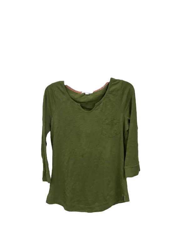 Top 3/4 Sleeve By Boden In Green, Size: M Cozy Men's Winter
