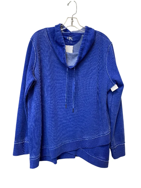 Sweatshirt Hoodie By Calvin Klein In Blue, Size: Xxl Elegant Men's Formal 