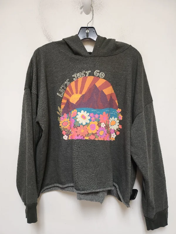 Sweatshirt Hoodie By Natural Life In Green, Size: Xl Modern Men's Geometric