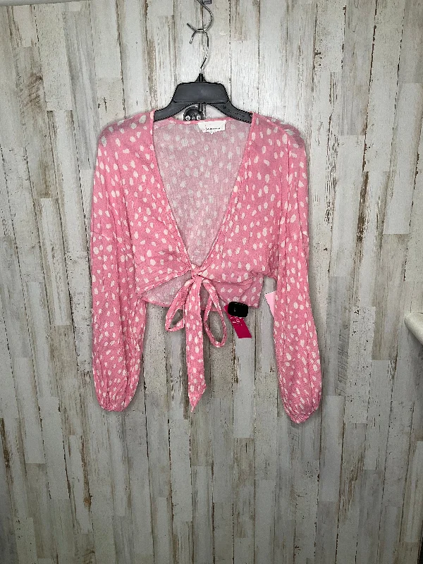 Top Long Sleeve By Anthropologie In Pink, Size: Onesize Hip Men's Retro