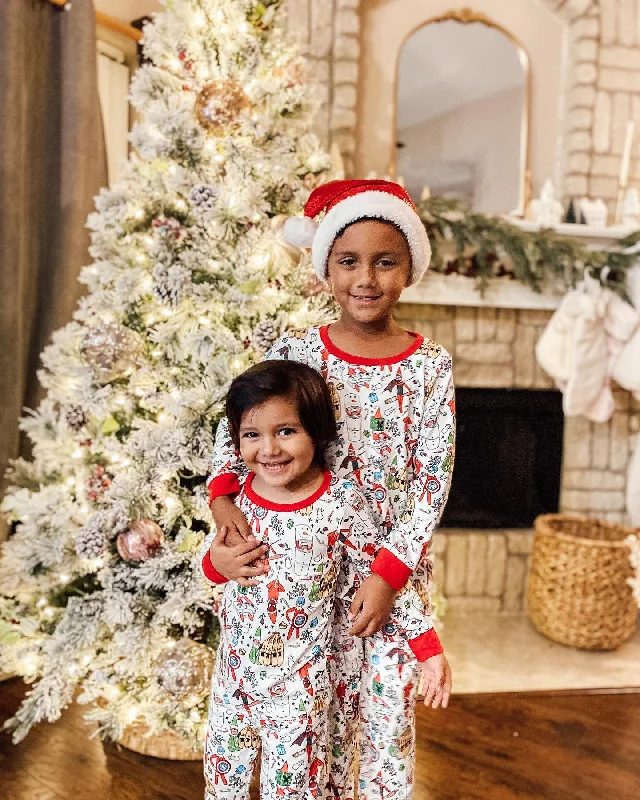 Preorder BLP0722 NO MOQ Christmas Snowman Elf red and white long sleeve trousers pajamas set Laid Preorder BLP0722 NO MOQ Christmas Snowman Elf red and white long sleeve trousers pajamas set Laid