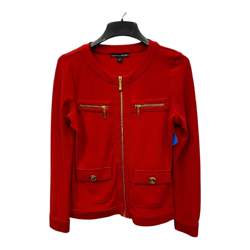 Blazer By Boston Proper In Red, Size:M Sporty Men's Athleisure 