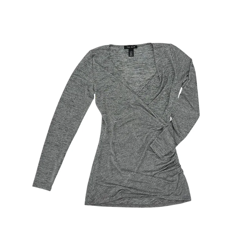 Top Ls By White House Black Market In Grey, Size:S Bohemian Men's Free