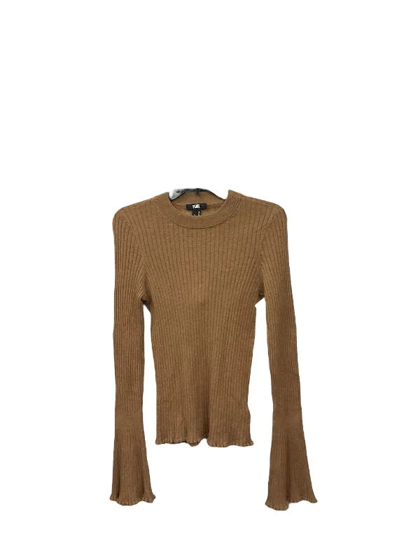 Top Long Sleeve By Paige In Brown, Size: S Relaxed Men's Beach