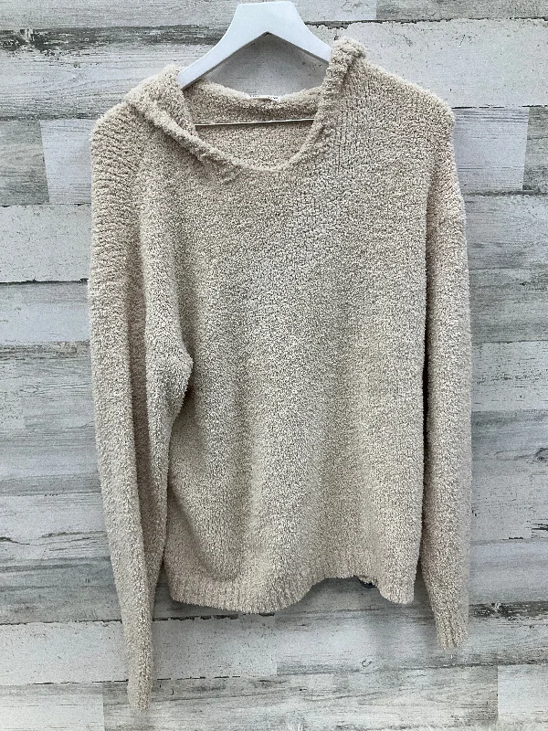 Sweatshirt Hoodie By Main Strip In Cream, Size: L Luxurious Men's High