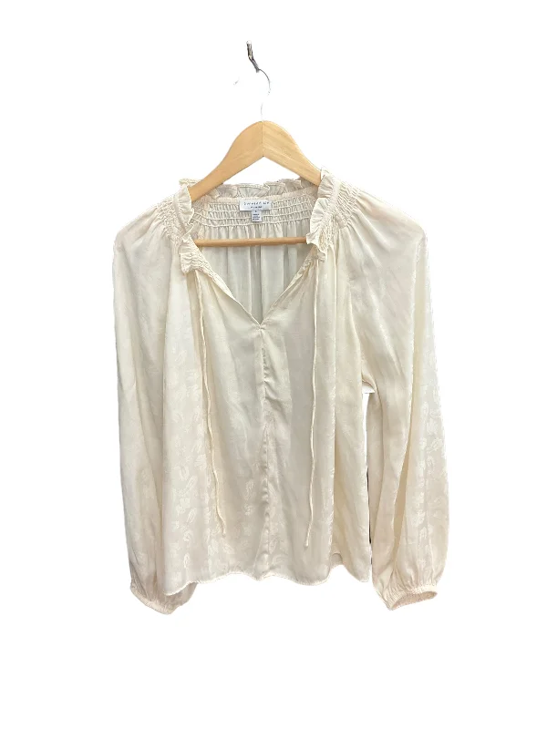 Top 3/4 Sleeve By Current Air In Cream, Size: S Refined Men's Hand