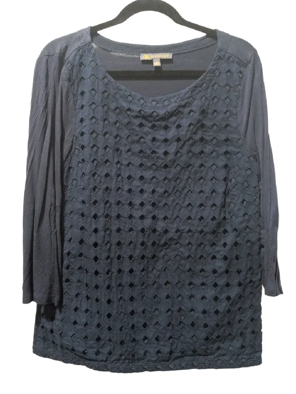 Top 3/4 Sleeve By Outback Red In Navy, Size: Xl Luxurious Men's High