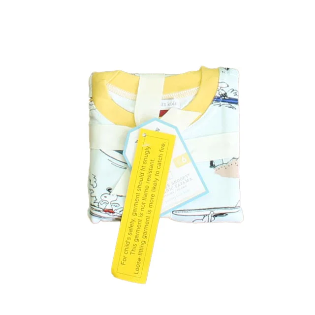 Pottery Boys Blue Peanuts 2-piece Pajamas Modern Men's Tech