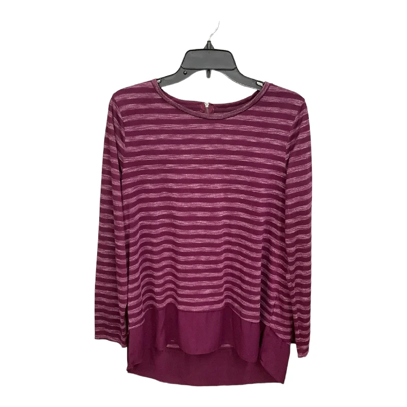 Top Long Sleeve By Stylus In Purple, Size: L Preppy Men's College