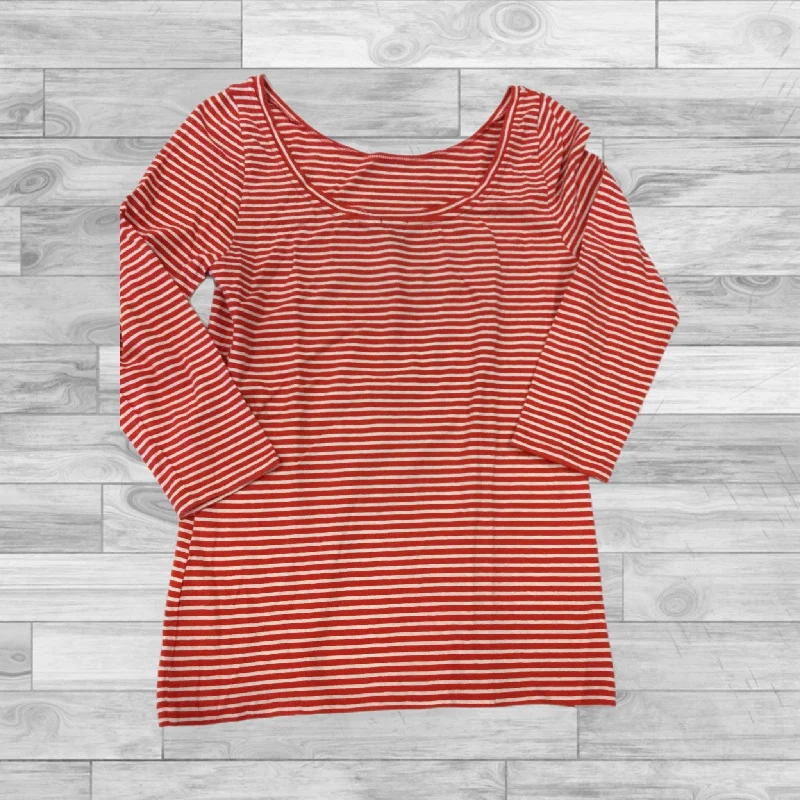 Top 3/4 Sleeve By J. Crew In Striped Pattern, Size: M Modern Men's Tech