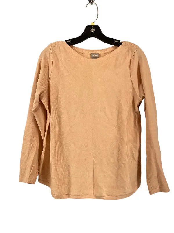 Top Long Sleeve By Chicos In Pink, Size: 1 Bohemian Men's Free