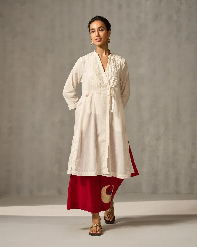 Fez Pintuck Kurta - Ivory Masculine Men's Thick