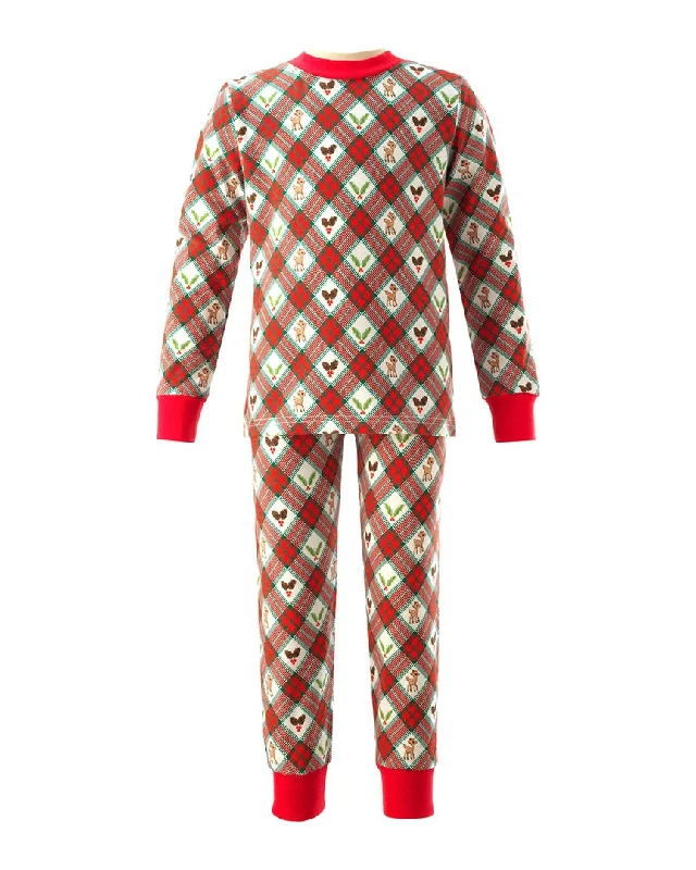 Rachel Riley Festive Fawn Jersey Pajama Vacation