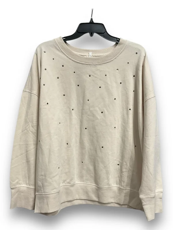 Sweatshirt Crewneck By Maurices In Cream, Size: Xxl Edgy Men's Punk