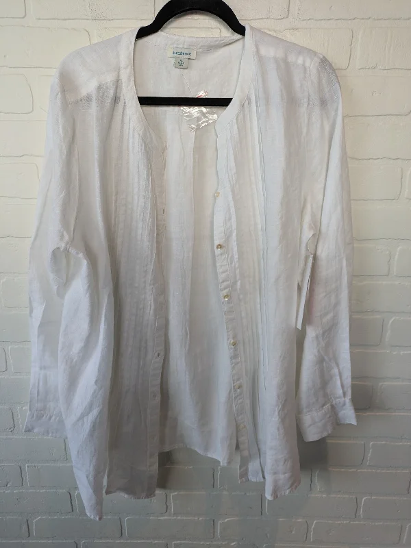 Top Long Sleeve By Sundance In White, Size: Xl Dapper Men's Bow