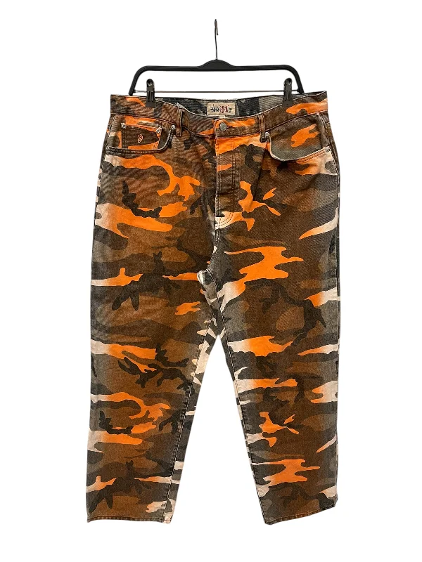 STUSSY/Pants/Denim/ORN/Camouflage/ Athletic Men's Compression