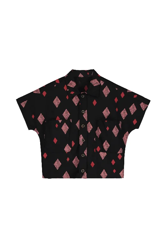 Joker Shirt-Black/Red Sleek Men's Contemporary 