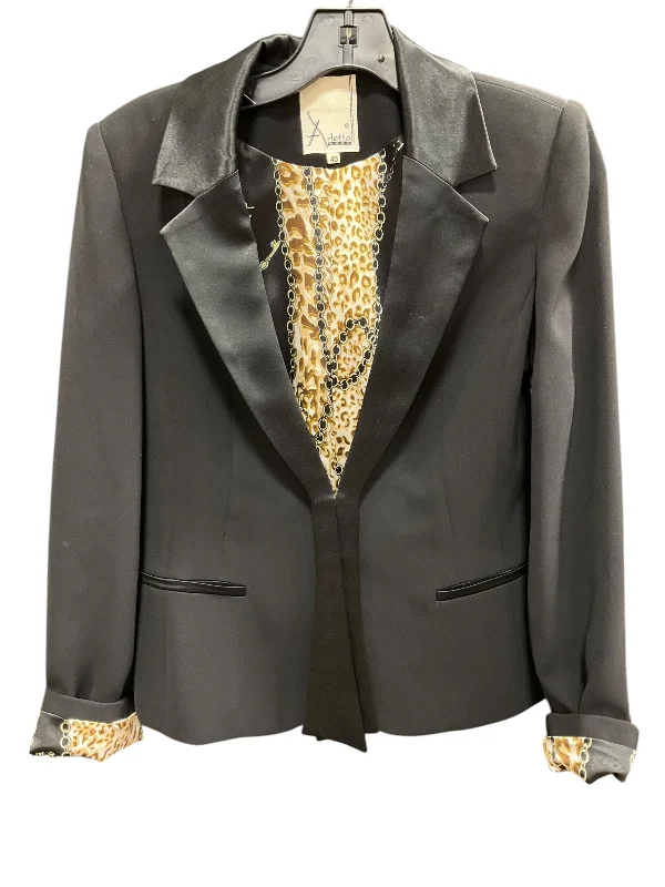 Blazer By Clothes Mentor In Black, Size: 8 Modern Men's Geometric