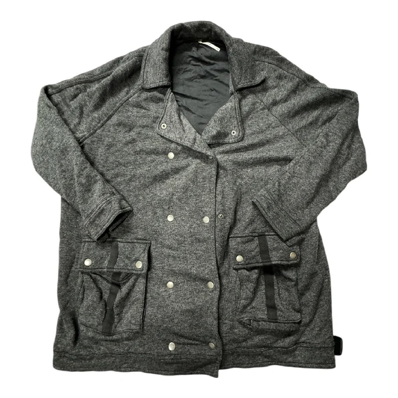 Blazer By Free People In Grey, Size: L Unique Men's Patch