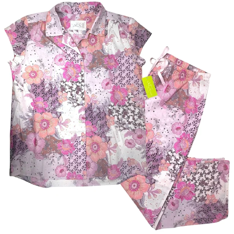 Piper Luxe Pima Capri Pajamas Set 2pc By The Cats Pajamas In Multi-Colored, Size: XL Lumberjack