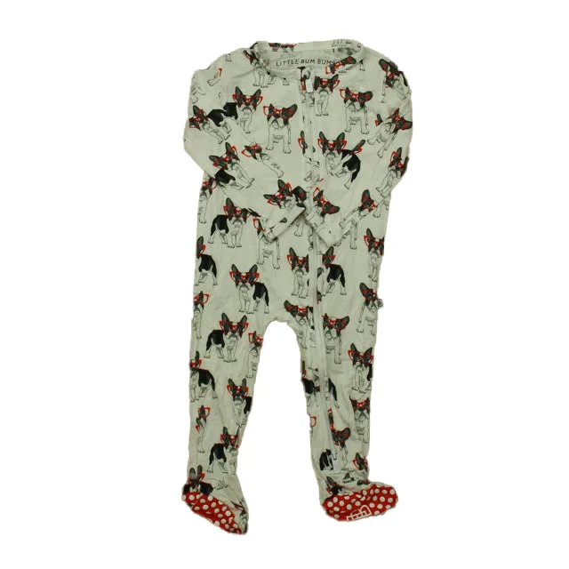 Little Bum Bums Unisex White | Black Dogs 1-piece footed Pajamas Confident Men's Power