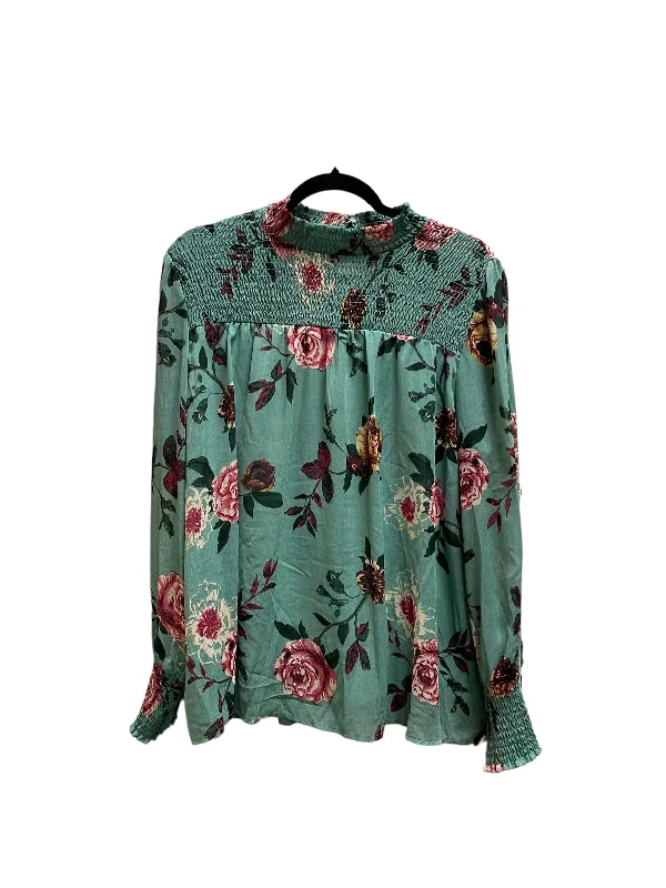 Top Long Sleeve By Ophelia Roe In Green, Size: Xl Casual Men's Japanese 