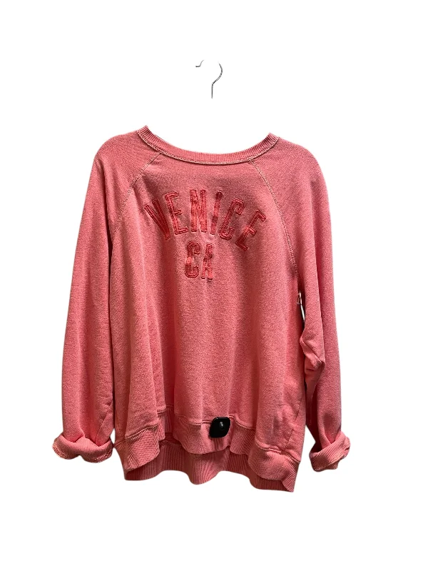 Sweatshirt Crewneck By American Eagle In Pink, Size: 2x Casual Men's Loose