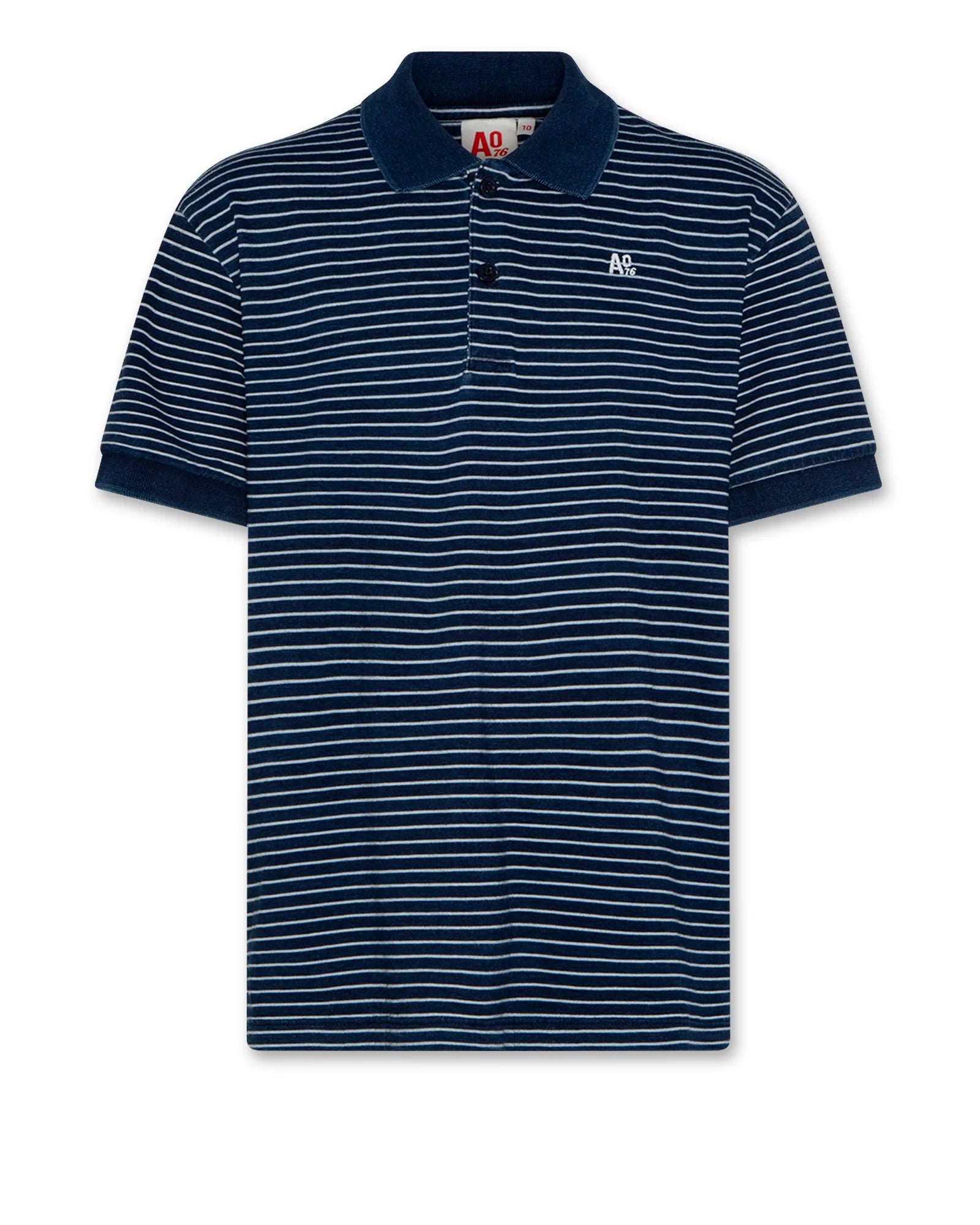 125-2022-261-otsan polo t-shirt striped-Indigo Edgy Men's Punk