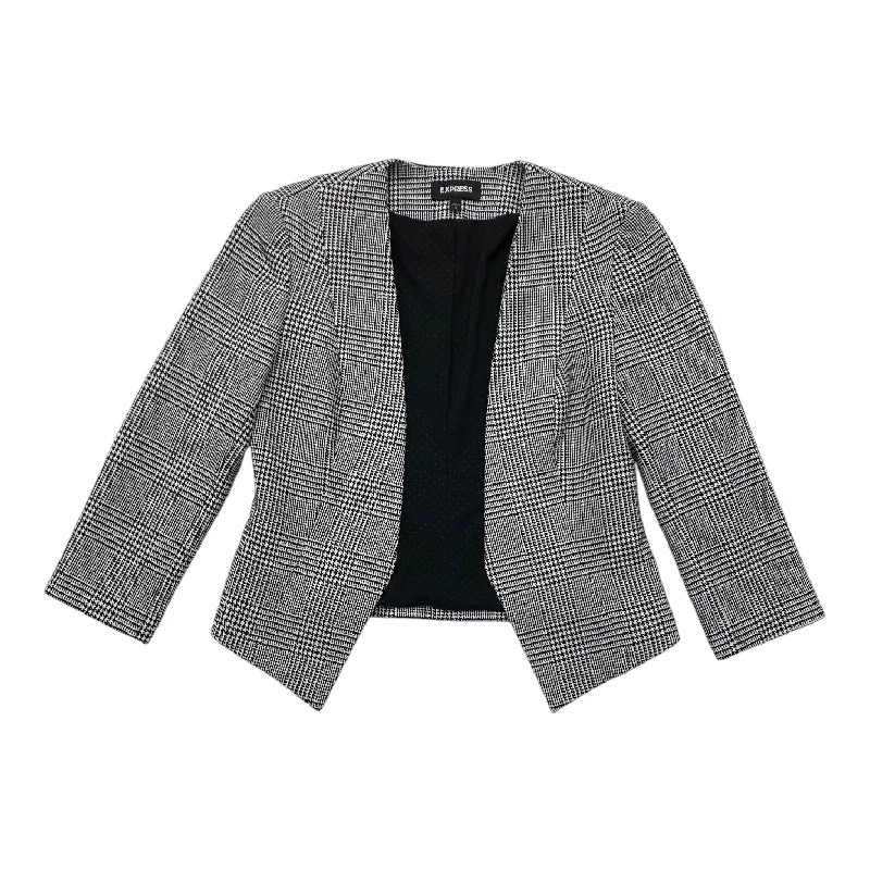 Blazer By Express In Black & White, Size: Xs Cool Men's Distressed