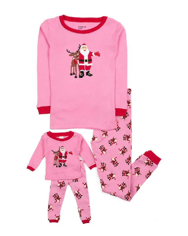 Leveret Girls & Doll Pajama Dapper Men's Bow