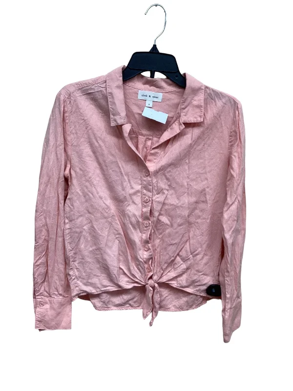 Top Long Sleeve By Cloth & Stone In Pink, Size: S Dapper Men's 1920S