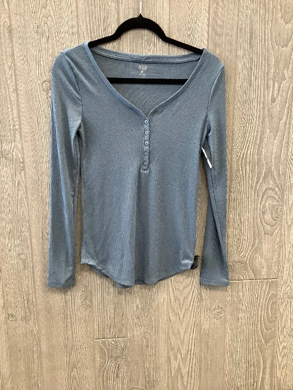 Top Long Sleeve By Ana In Blue, Size: Xs Organic