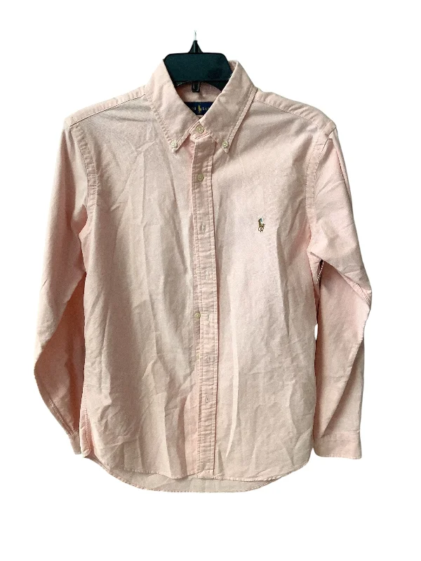 Top Long Sleeve By Ralph Lauren In Pink, Size: S Masculine Men's Thick