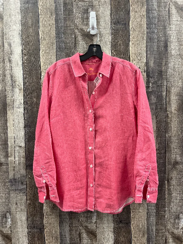Top Long Sleeve By Tommy Bahama In Red, Size: S Relaxed Men's Australian 