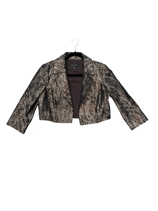 Blazer By Carmen By Carmen Marc Valvo In Bronze, Size: L Earthy Men's Hemp