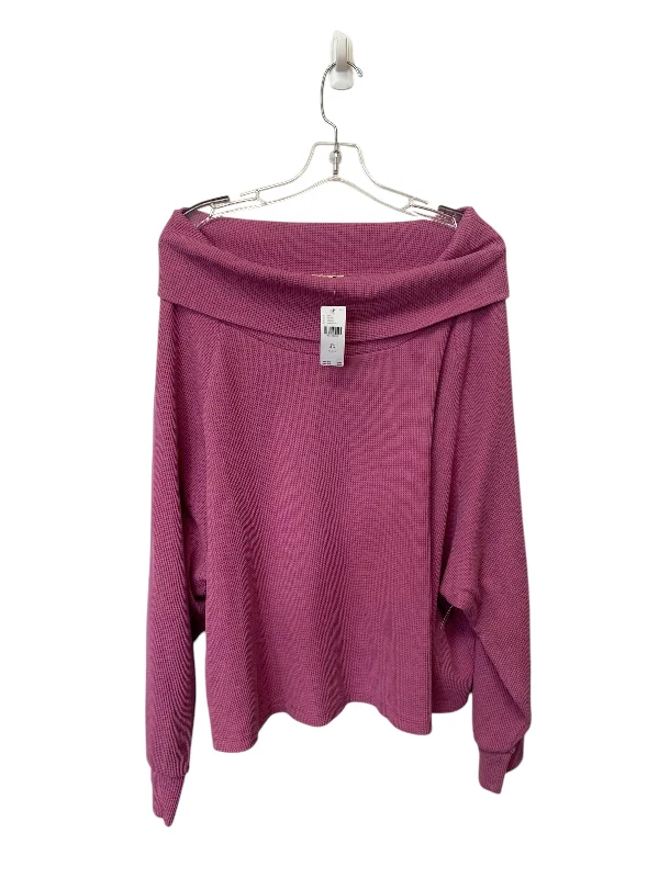 Sweatshirt Collar By Pilcro In Mauve, Size: 2x Sleek Men's Metallic