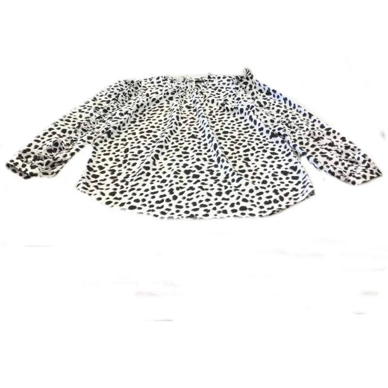Top 3/4 Sleeve By J. Crew In Animal Print, Size: S Traditional Men's Country