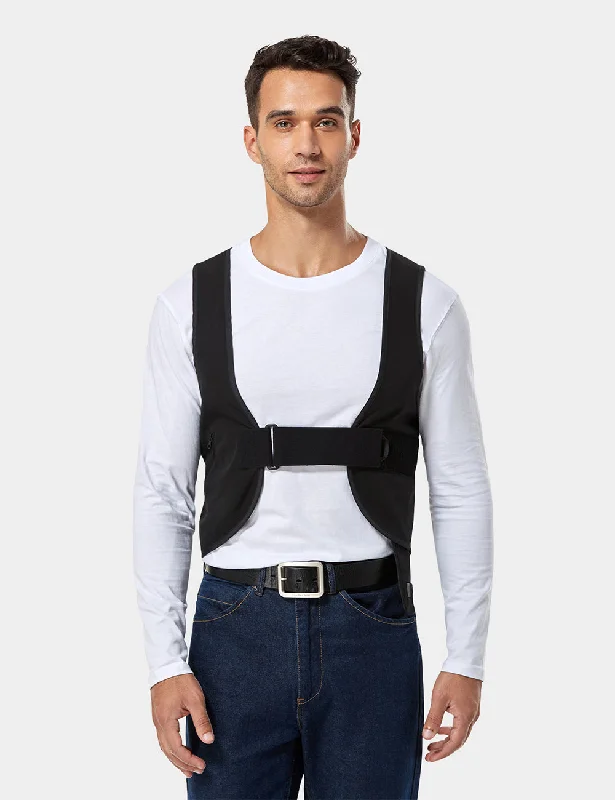 Final Sale - Unisex Adjustable Heated Vest Polished Men's Satin