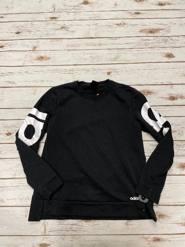 Athletic Sweatshirt Crewneck By Adidas In Black, Size: M Refined Men's Hand
