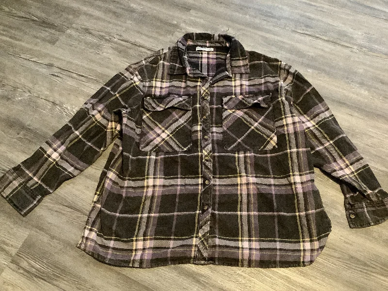 Top Long Sleeve By Arizona In Plaid Pattern, Size: M Artistic Men's Hand