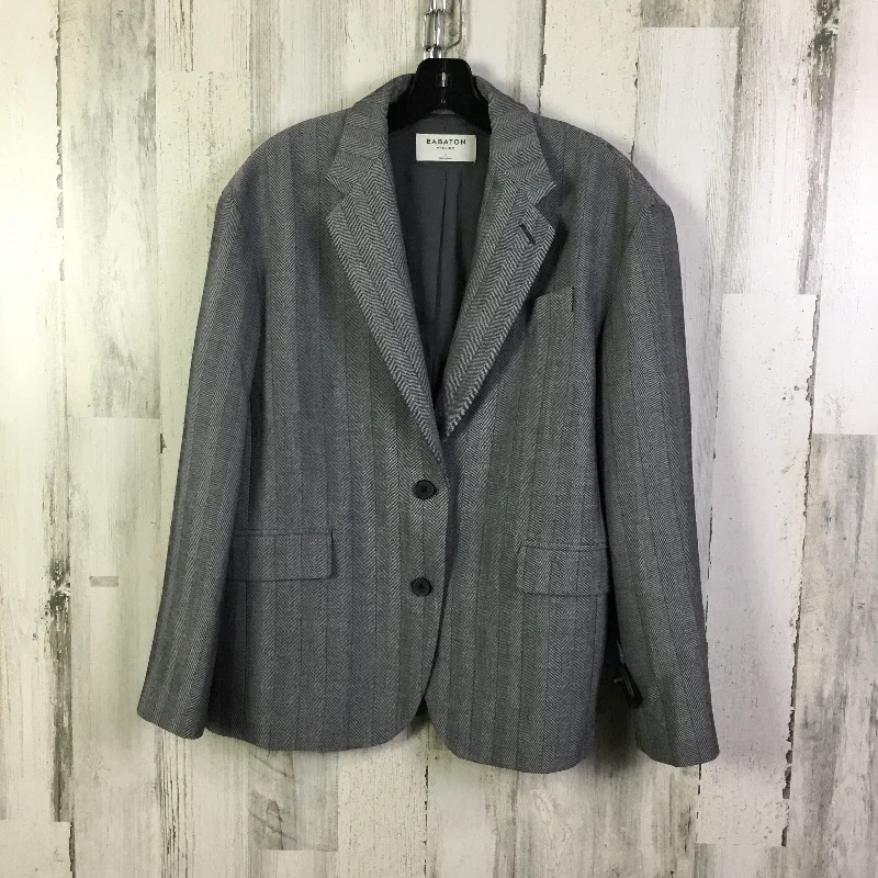 Blazer By Babaton In Grey, Size: L Cclassic Men's Tweed