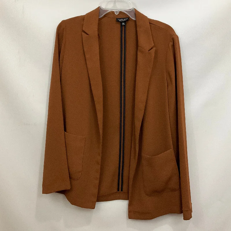 Blazer By Topshop In Brown, Size: 6 Artistic Men's Avant