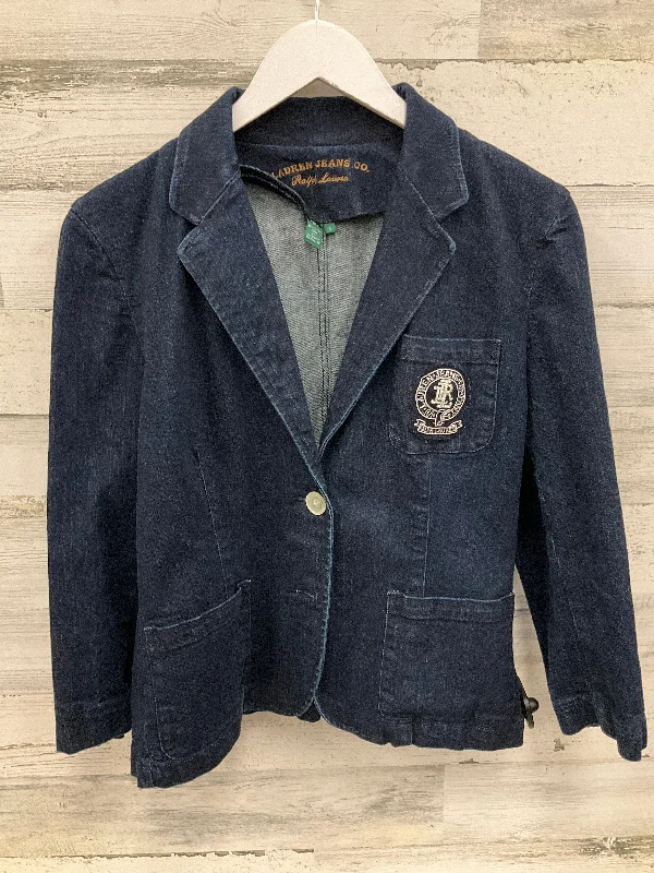 Blazer By Lauren By Ralph Lauren In Blue Denim, Size: L Casual Men's Loose